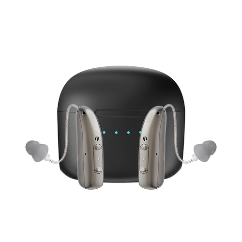 Rechargeable Digital BTE Hearing Aid Adjustable Volume Deaf Mini Sound Amplifier Portable Elderly Hearing Amplifier